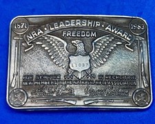 Nra National Leadership Award Freedom Eagle Belt Buckle Service In Recruiting