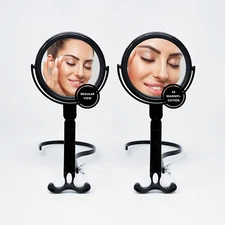 1X/5X Magnifying Black Plastic Neck Mirror