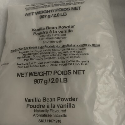 Starbucks Vanilla Bean Powder 2lbs Bag BB July 2025 X1 Bag