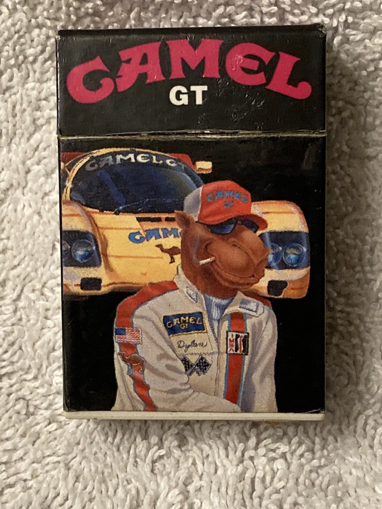 Vintage Camel Cigarette Lighter, Camel Motorsports, Camel GT, Flip Top, Empty.