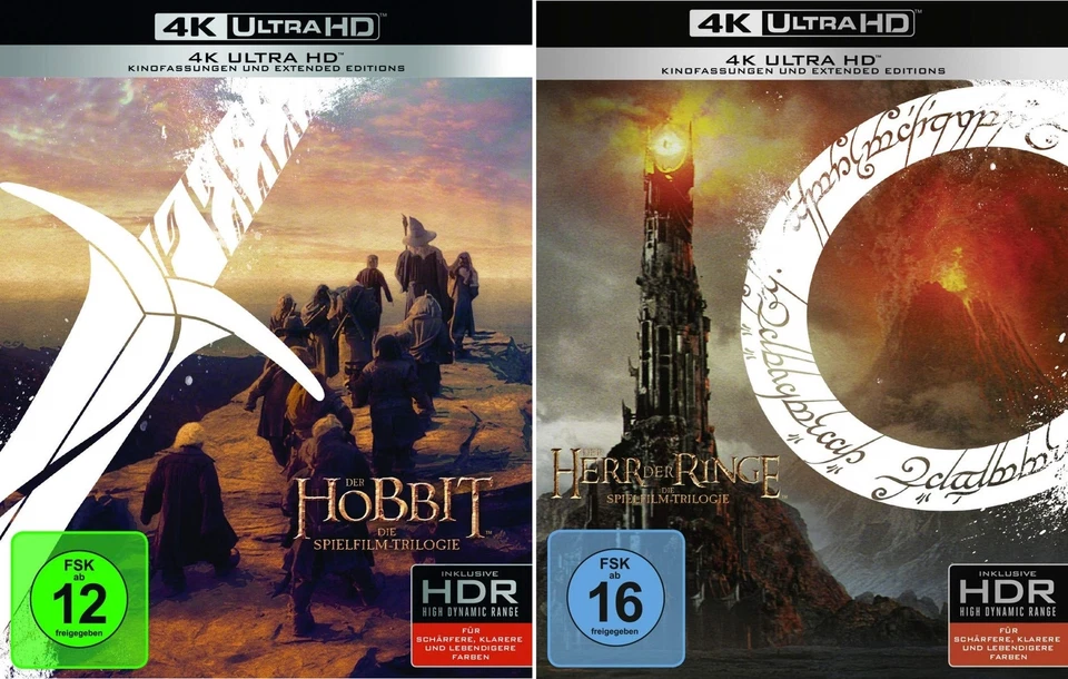 Der Hobbit + Der Herr der Ringe - 4K Ultra HD # UHD-BLU-RAY-SET-NEU - Bild 1 von 1