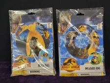 Jurassic World Dominion Inflatable Beach Ball & Ring Dinosaur Set