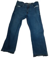 Wrangler Jeans Men's 38x30 Relaxed Boot Blue Denim Bootcut Cotton