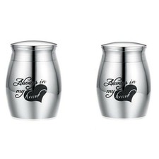 Mini Urn for Ashes Cremation Memorial Small Keepsake 2pcs Ash Containerl Jar