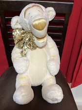 18  Disney Store Exclusive Holiday Gold  Cream Accent TIGGER Ultra Soft Plush
