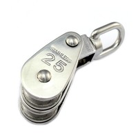 Edelstahl Blockseilrolle 25Mm Seilrolle Doppelte Umlenkrolle Drahtseil Stahlseil