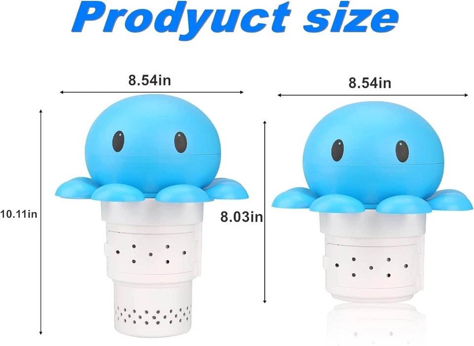 Floating Chlorine Dispenser Fits 1 to 3 Inch Tablets for Pools, Hot Tub, Spas Foto 3 de 4