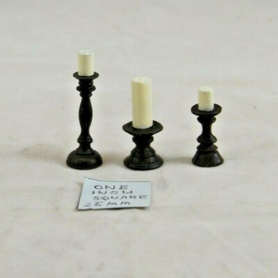CANDLE SET -  3pcs     1/12 scale dollhouse miniature   T8480   non-working