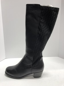 womens black boots size 10 wide