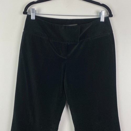 Express Editor Velvet Wide Leg Pants Size 6 Black - Picture 2 of 10