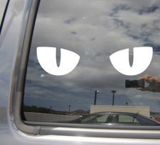 Calcomanía adhesiva de vinilo para parachoques ventana coche portátil felino ojos de gato alumnos 01315