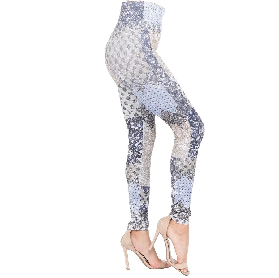 Viscosa Patchwork Leggings para Mujer