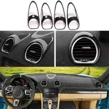 For Porsche 718 2017-2022 Abs Carbon Fiber Look Dashboard Air Outlet Cover Trim