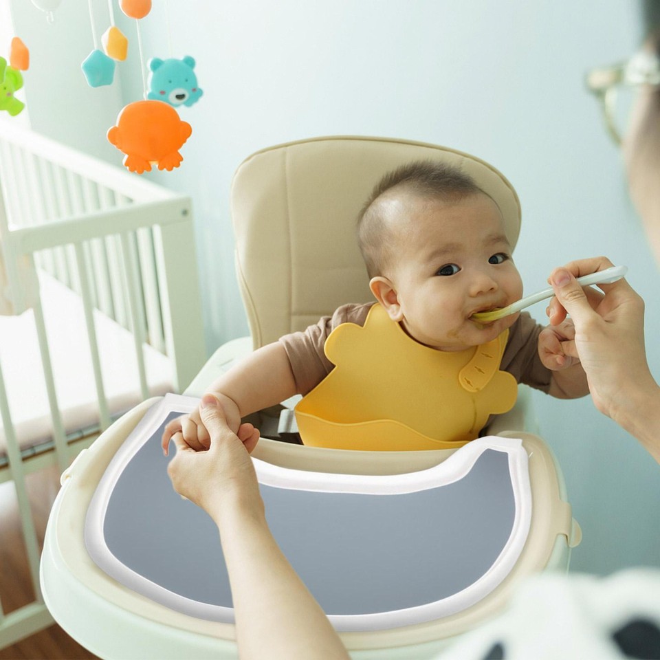 High Chair Placemat Foodsafe Silicone High Chair Food Catcher Tray For