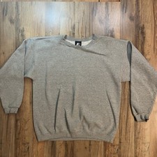 Vtg. Starter Solid Grey Sweatshirt Mens Size Large Y2K USA Made