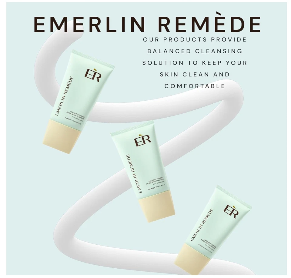 Cream to Forming Facial Wash Cleanser with Aloe, Camellia & Hyaluronic Acid Foto 2 de 4