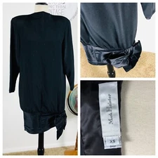 Vintage 90's Mark Heister Drop Waist Shift Dress w/ Satin Bow