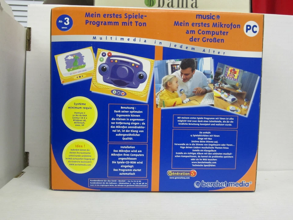 Mein erstes Mikrofon mit CD-ROM, berchet media Box, für PC, OVP, unbenutzt - Bild 3 von 3