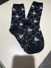 Mickey Mouse BLACK SOCKS Size 9-11 Cartoon Character Socks Unique 