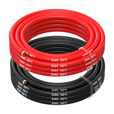 MMOBIEL 8 AWG Silikon Elektronik Kabel - 8 Gauge Verzinnte Kupferkabel 2.5 m