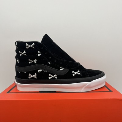 New- Vans Wtaps Sk8-hi OG LX Black White Bones Suede Size 4 Mens / 5.5 Womens