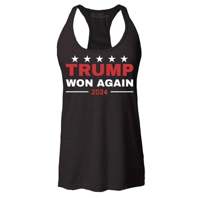 Trump Won Again 2024 Racerback Tank Top Make America Great Again Shirt