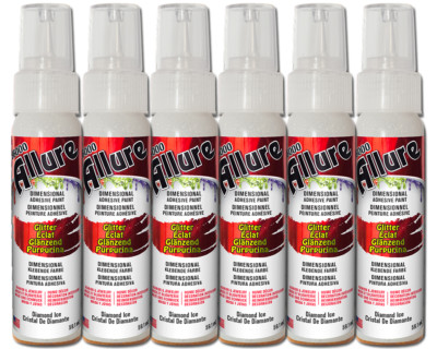 6 x Allure GLITTER Klebefarbe 59,1 ml 2 fl.oz. DIAMOND EU1057090268