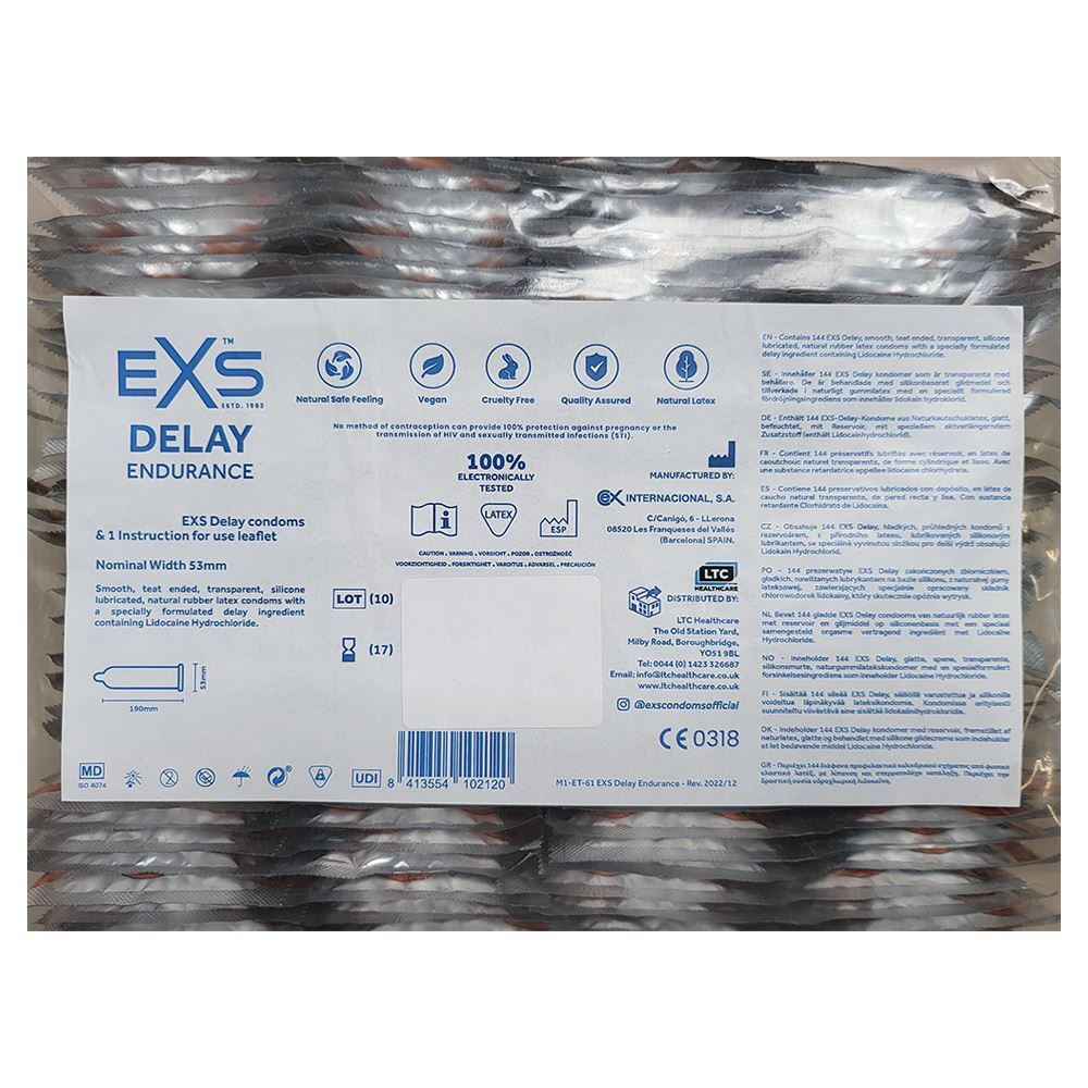 6x EXS Delay Endurance Condom Delay Ejaculation Alcohol Free