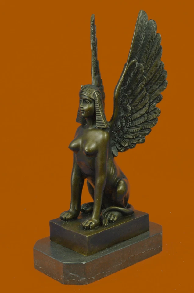 Estatuilla de bronce de latón macizo IronWork gato esfinge escultura fundida en caliente oferta en el hogar Foto 2 de 4