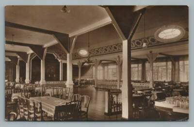 Boschens Kaffee BENDORF Cafe Restaurant Interior RPPC Antique Photo Foto 1931