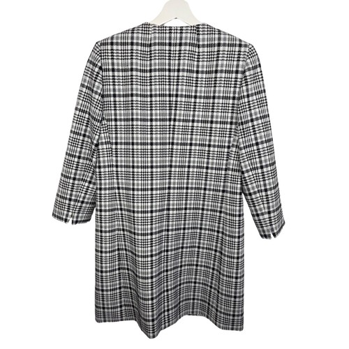 Alex Marie Jacket Womens Plaid Checkered Preppy Old Money Coat Black Gray Size 4 - Picture 10 of 13