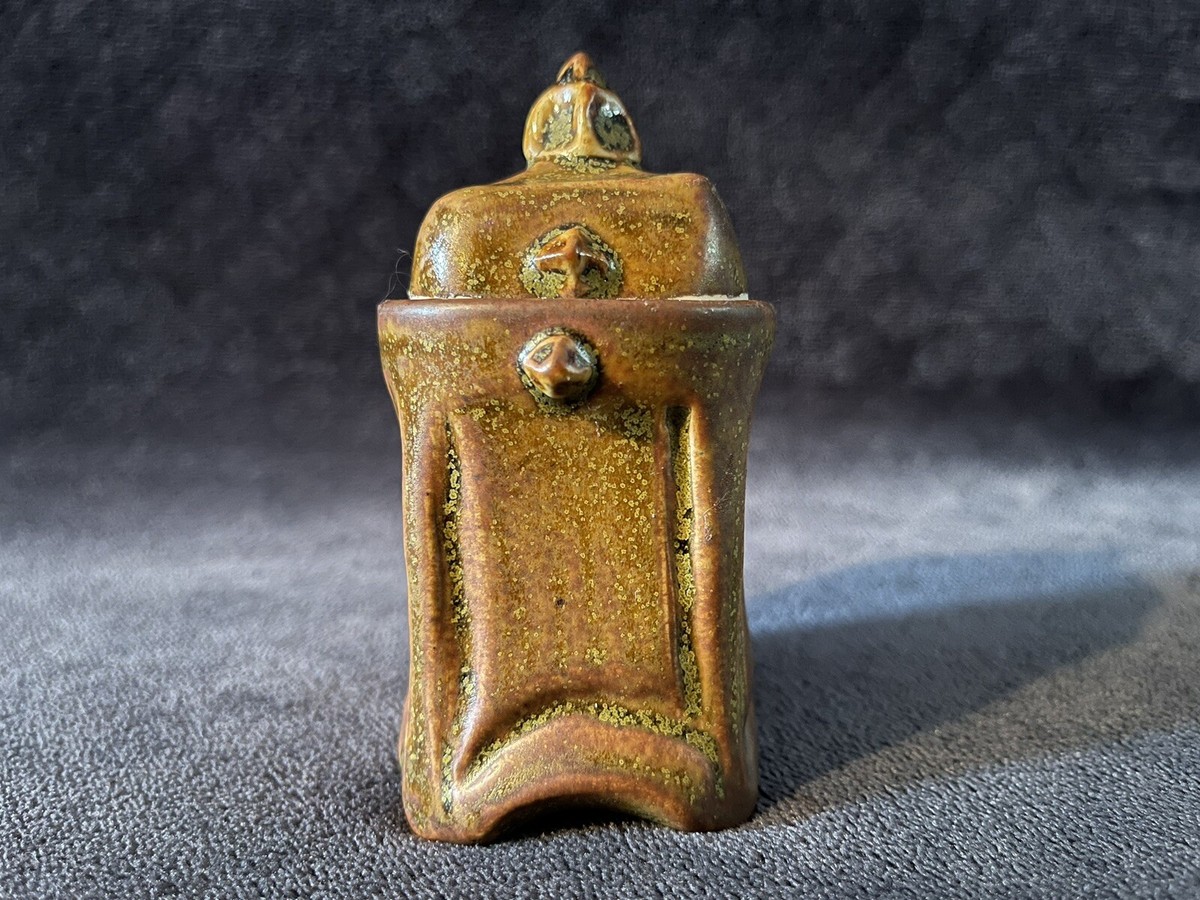 Japanese Style Studio Pottery Organic Ash Glazed Small Footed