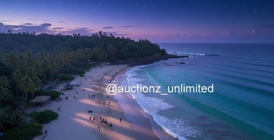 Aerial Blue Hour Beach Coastline Digital Wallpaper Download High Res Tropical