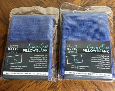 2 OESD Easy Sew Pillow Blank Navy 14 x14 