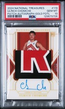 ULRICH CHOMCHE 2024-25 National Treasures Rookie Patch Auto Gold FOTL /20 PSA 10