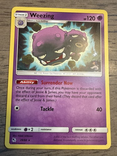 Weezing 29/68 Hidden Fates NM/M Pokemon