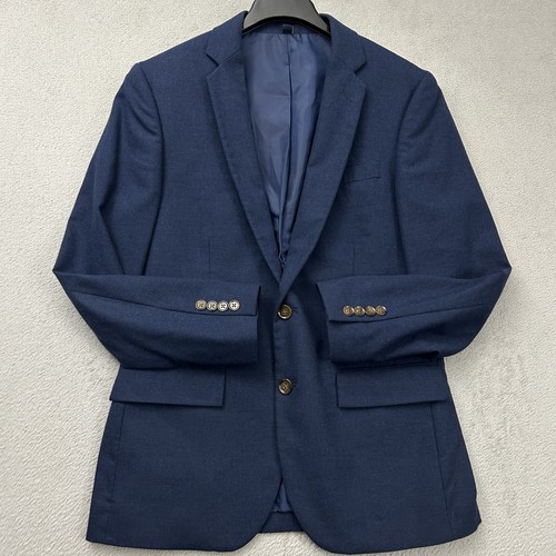 J.Crew Thompson Blazer Men's 36S Navy Flex Wool Sport Coat Jacket