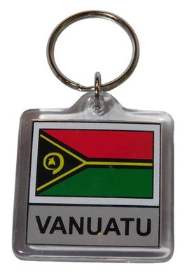 Vanuatu Country Flag Acrylic Double Sided Keychain Key Chain KF-250