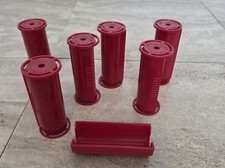 Caruso Ionic Steam Setter Rollers Curlers Lot 6 SMALL Replacements Red