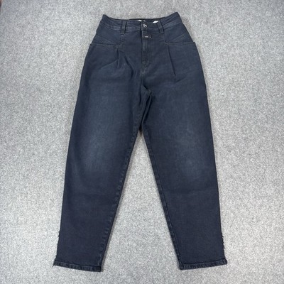 Closed Pearl Jeans High Rise Tapered Denim Black Women's Size 26