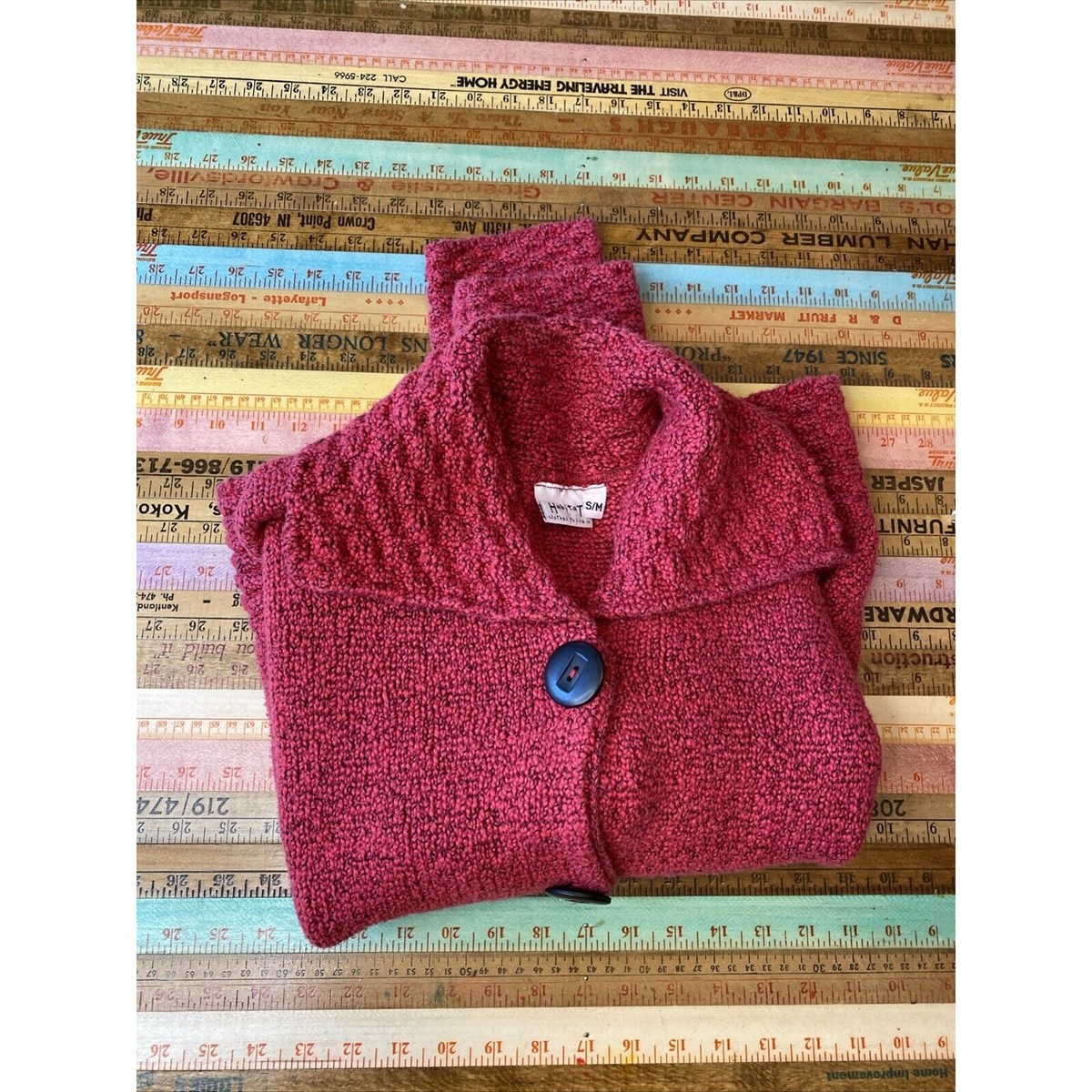 HABITAT Cardigan S/M Sweater Lagenlook Button Down 100 HABITAT Cardigan S/M Sweater Lagenlook Button Down 100