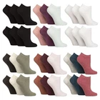 6 Pack Diabetic Trainer Socks for Women | Gentle Grip | Extra Wide Ankle Socks