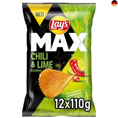 Lay's Max Lay's Max Chili & Lime Geschmack   Knusprige Kartoffelchips für ei