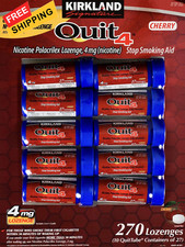KIRKLAND Signature Quit 4 Nicotine Polacrilex Lozenges, Cherry Flavor, 270...