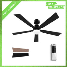 52 Inch Ceiling Fan With Light Remote Control Reversible Quiet DC Motor Dimmable