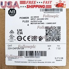 2023 Newest Sealed AB22A-D4P0N104 SER A POWERFLEX 4 Catalog AC Drive USA