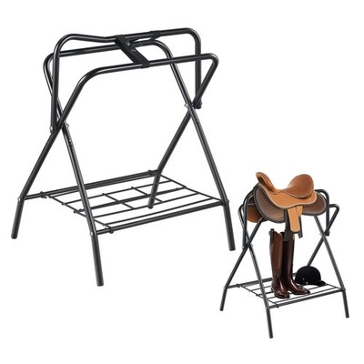 Uimoso Folding Saddle Rack 2 Packs Portable Freestanding Horse Saddle Stand
