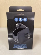 NEW POWERXCEL Dual Output Car Charger With Power Plug