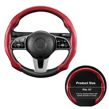 Carbon Fiber Car Steering Wheel Cover Good Grip Car Accessories For 1537-38cm