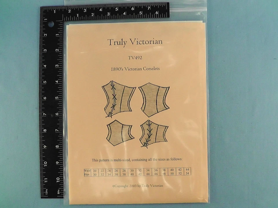 TRULY HISTORIC  Victorian Corselets Sewing Pattern 20-44 Waist Costume FREE SHIP - Image 2 of 3